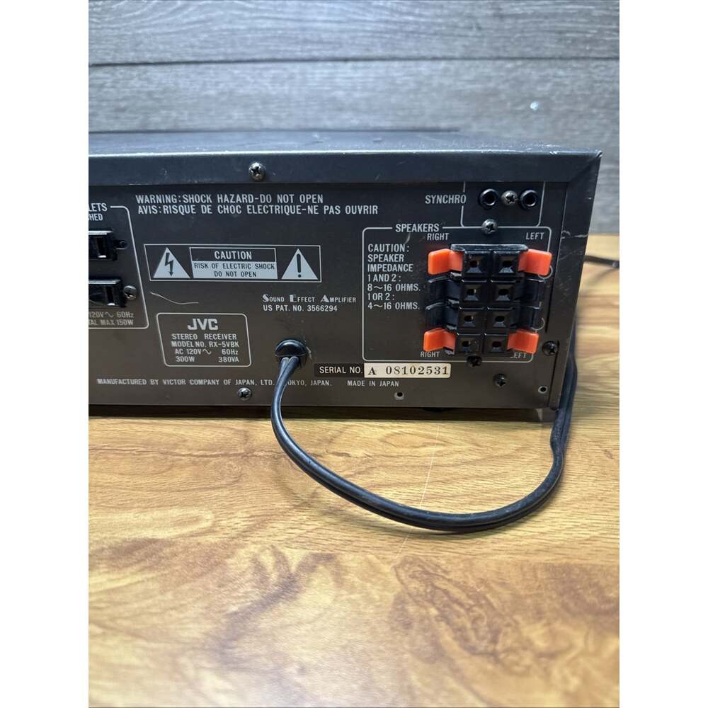 JVC RX-5V Computer Controlled Receiver FM/AM Dynamic Super A Works NO REMOTE - Picture 9 of 12